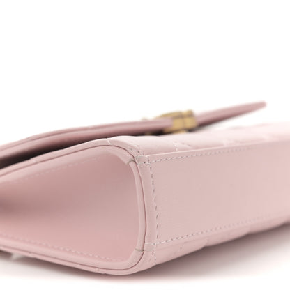 Chanel Lambskin Enamel Quilted Top Handle Flap Phone Holder With Chain Pink 9 of 10