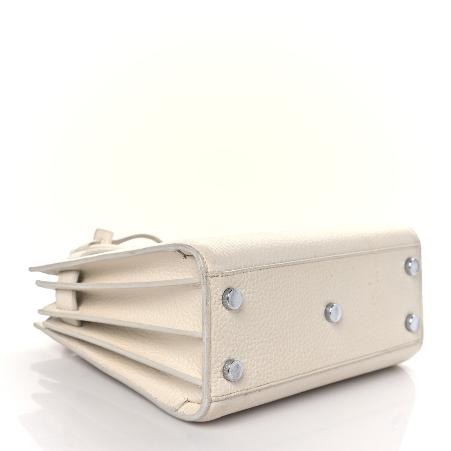 Saint Laurent Grained Calfskin Nano Sac de Jour Dove White 4 of 14