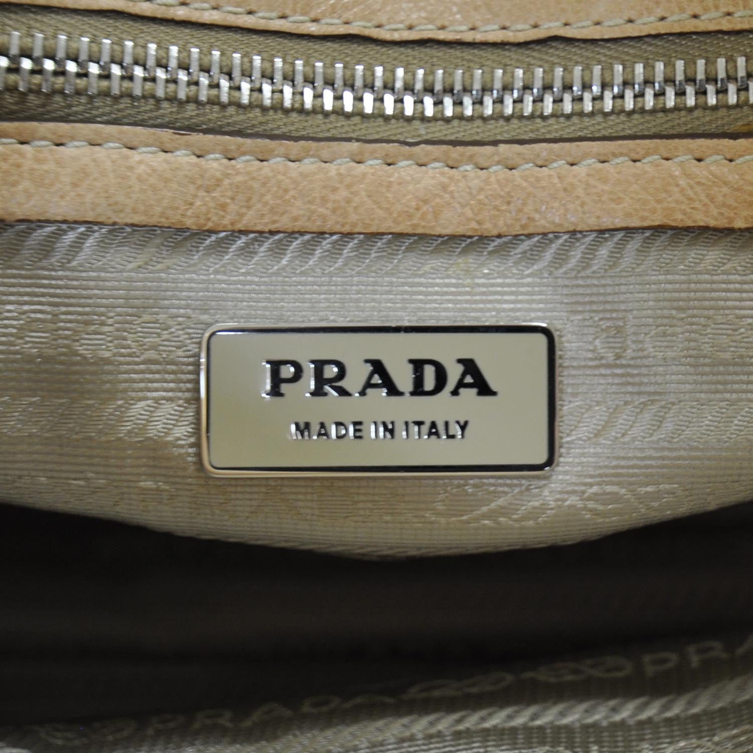Prada Leather Antic Easy A Foldover Pushlock Flap Shoulder Bag Naturale 8 of 11