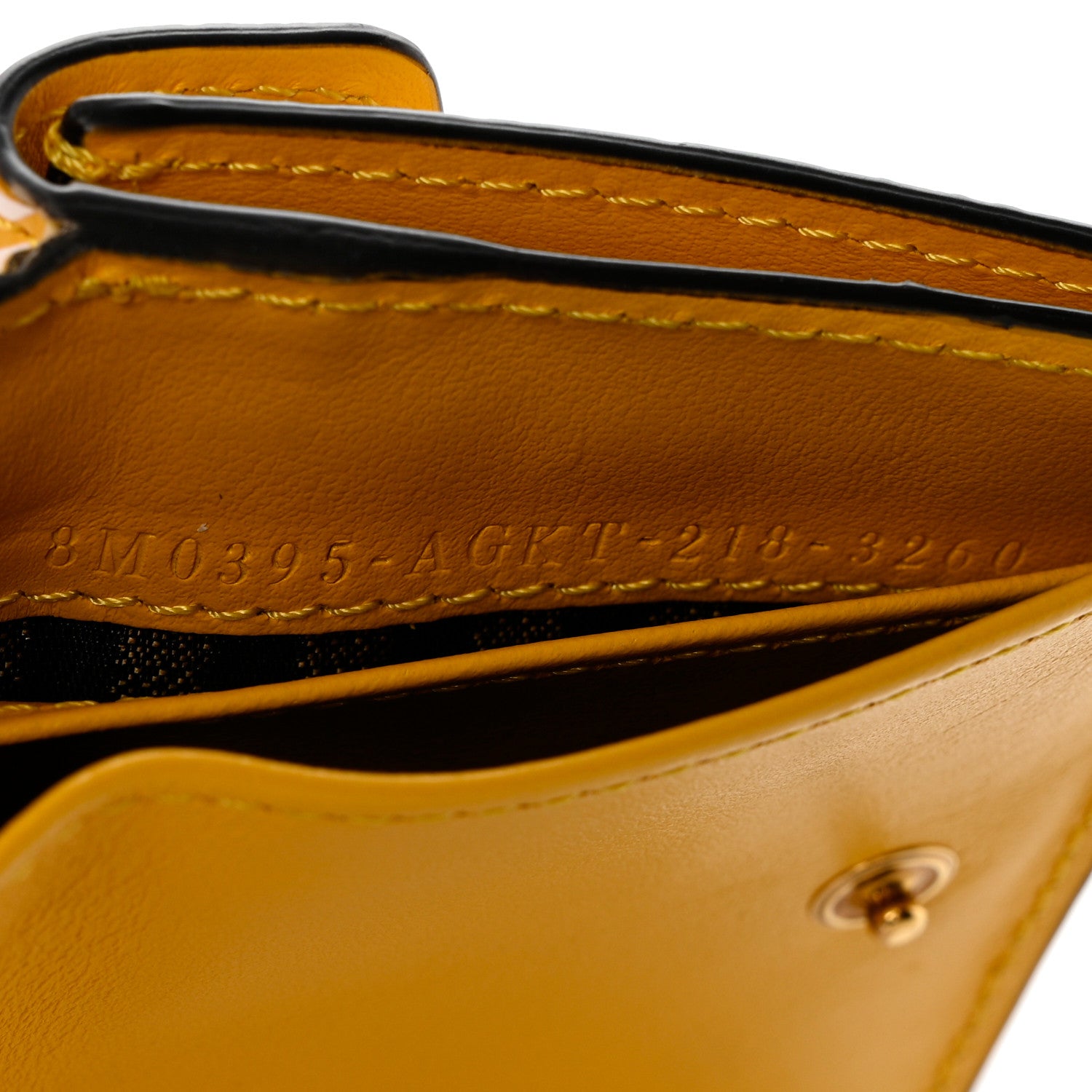 Fendi X SARAH COLEMAN Vitello Liberty Ceylon F is Fendi Micro FF Vertigo Embossed Tri-Fold Envelope Wallet Mimosa White 7 of 8