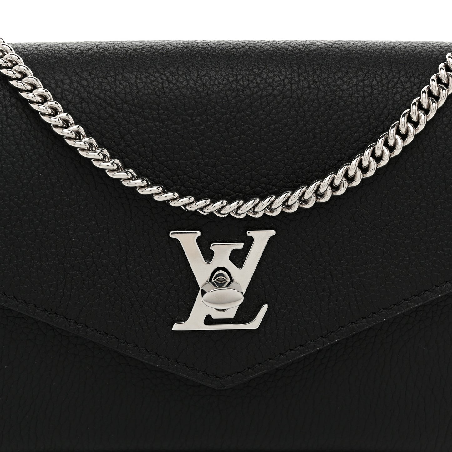 Soft Calfskin My Lockme Chain Pochette Black
