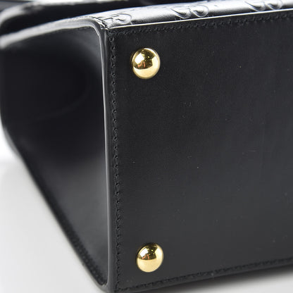 Gucci Guccissima Signature Small Padlock Top Handle Bag Black 5 of 9