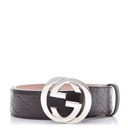 Gucci Guccissima Signature Interlocking G 40mm Belt 85 34 Cocoa 1 of 8