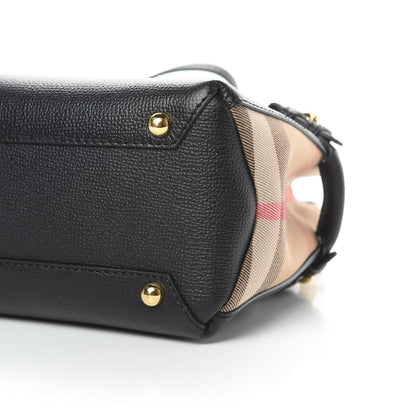 Burberry Derby Calfskin House Check Baby Banner Tote Black 11 of 11