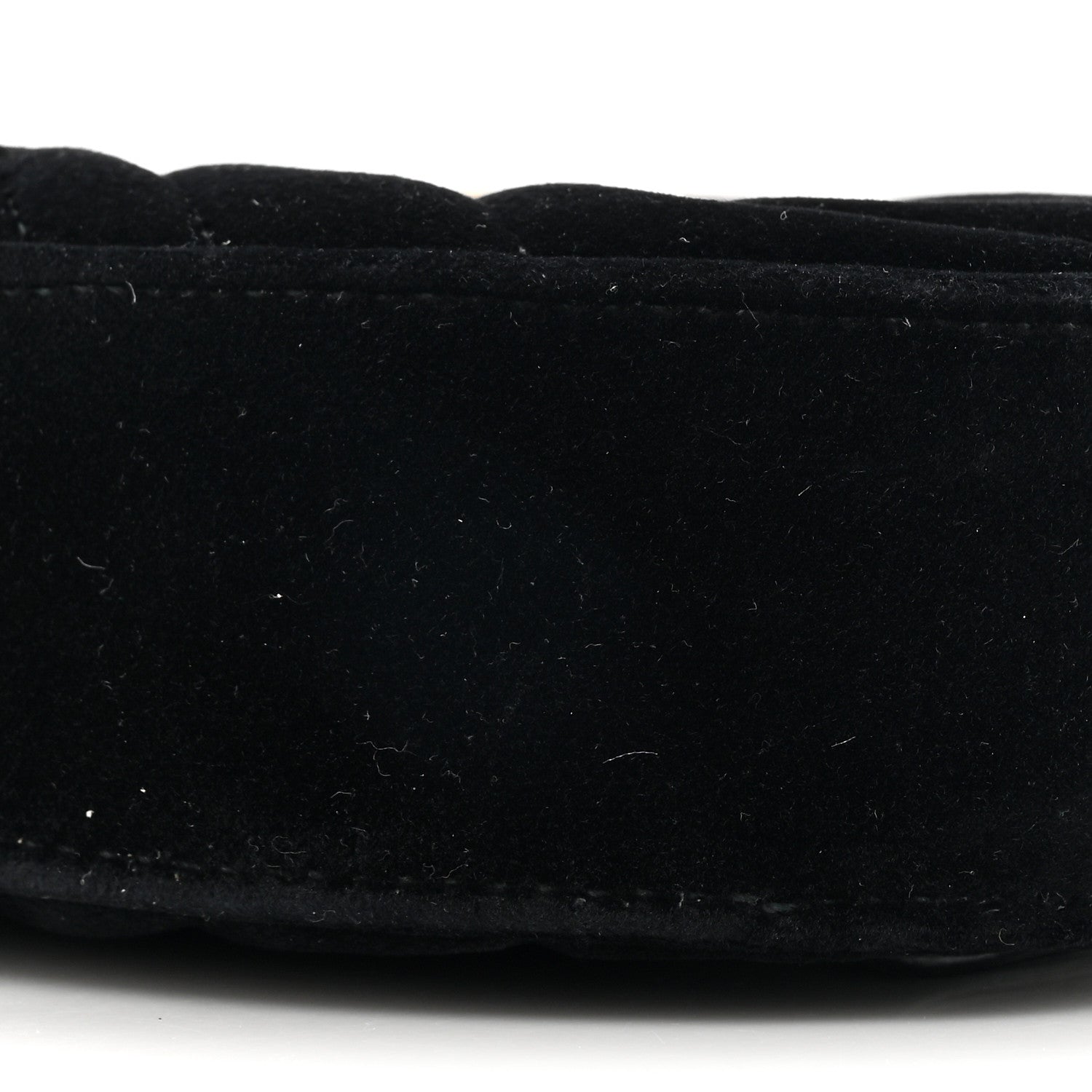 Gucci Velvet Matelasse GG Marmont Belt Bag 85 34 Black 9 of 10