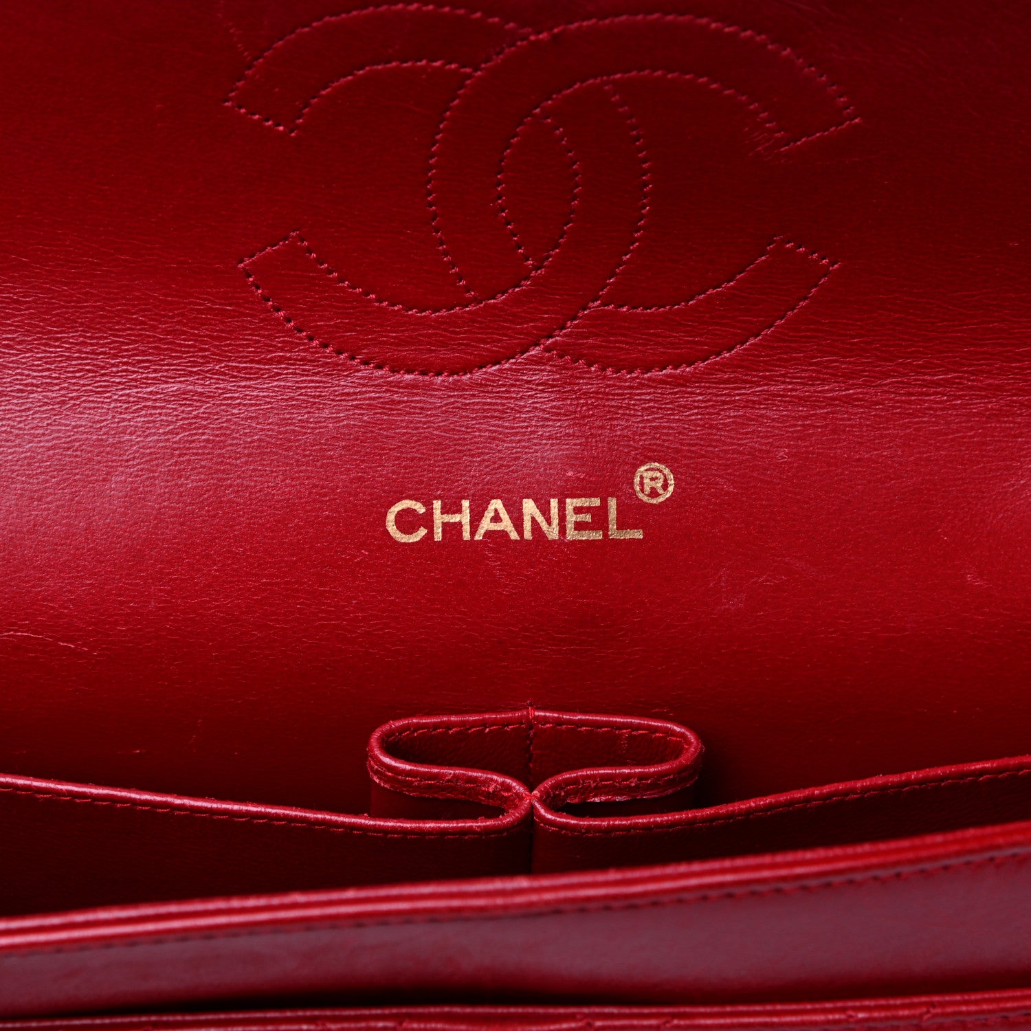 Chanel Lambskin Quilted Medium Double Flap Red 6 of 12