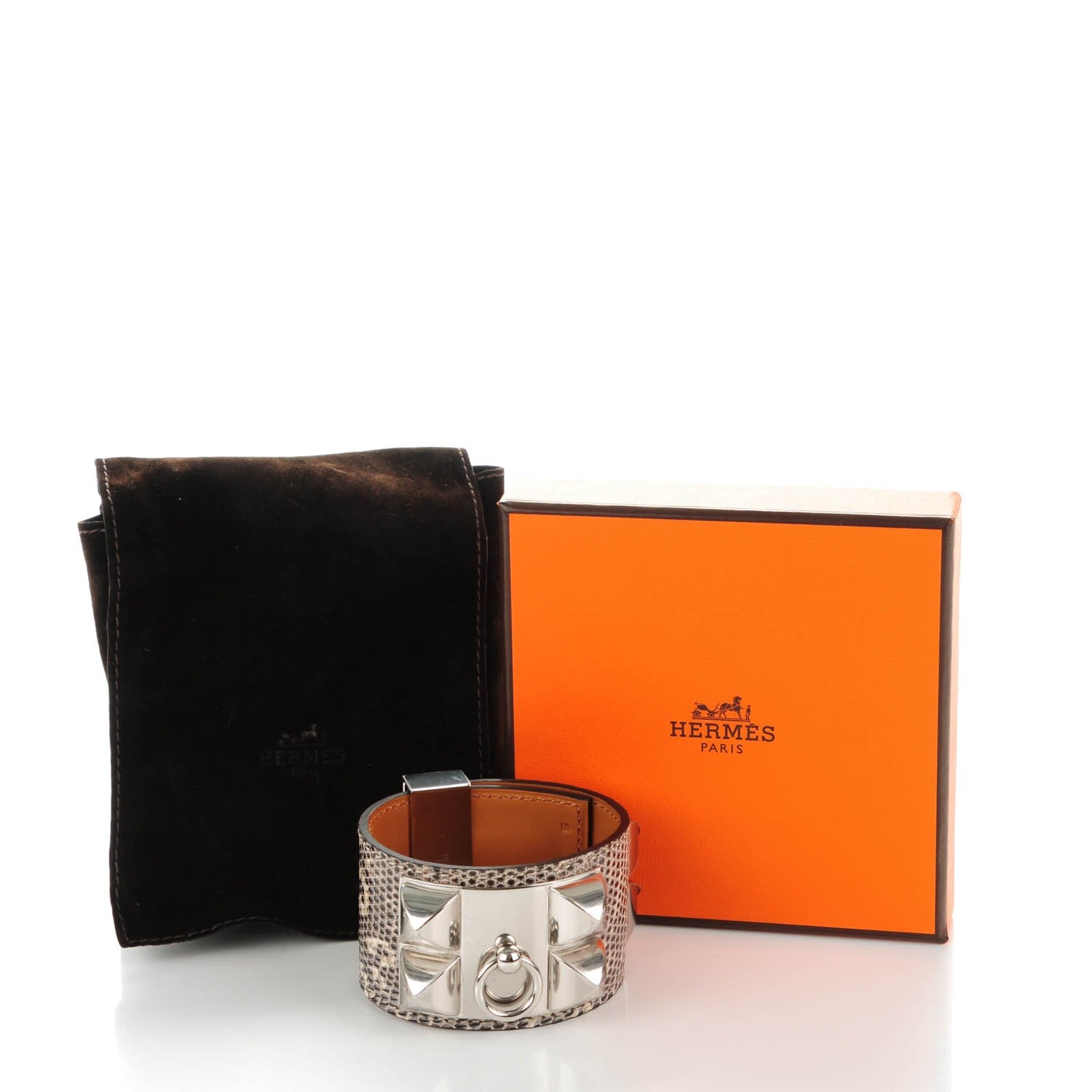 Hermes Lizard Collier De Chien CDC Bracelet S Ombre 7 of 7