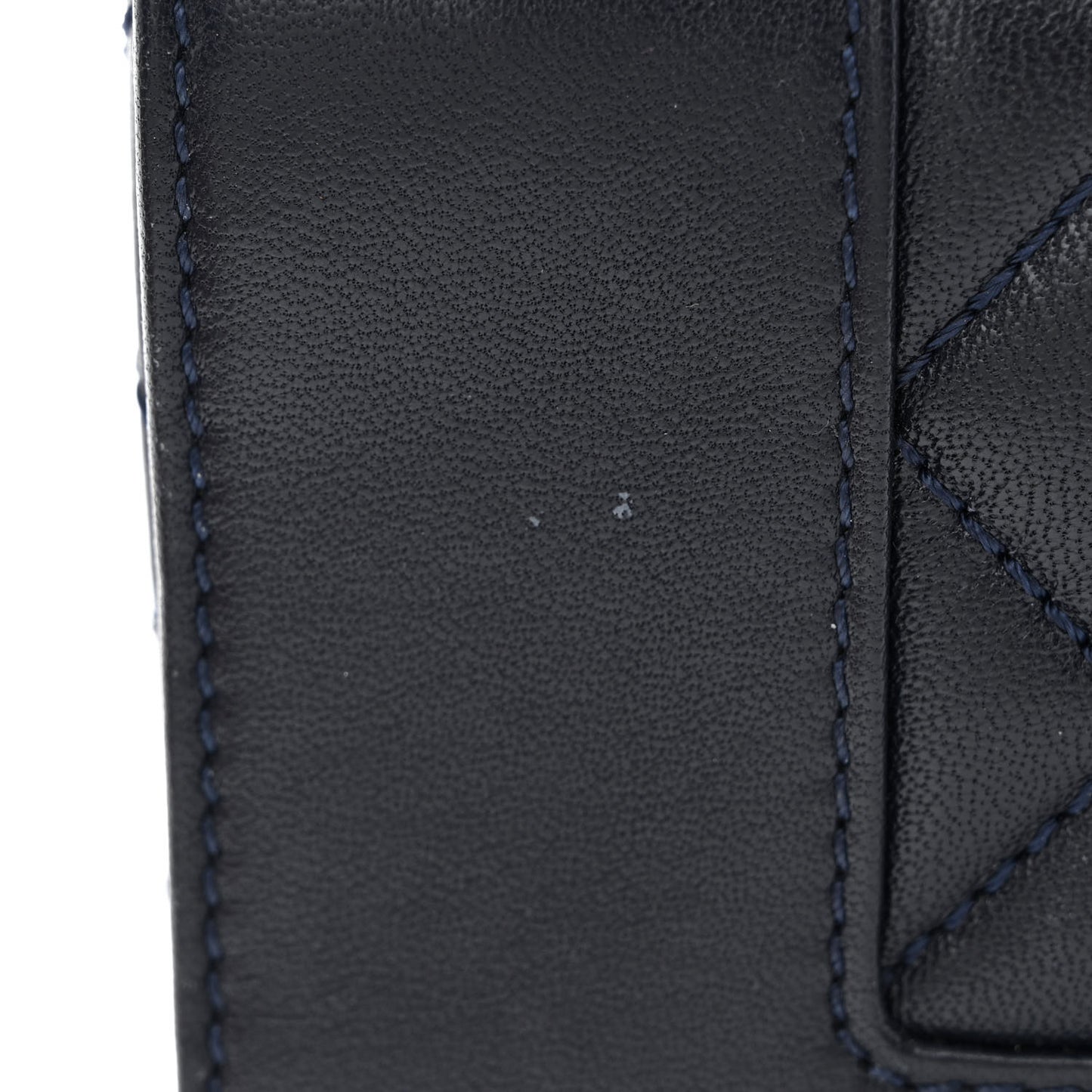 Sheepskin Quilted Small Vintage Mademoiselle Flap Dark Navy
