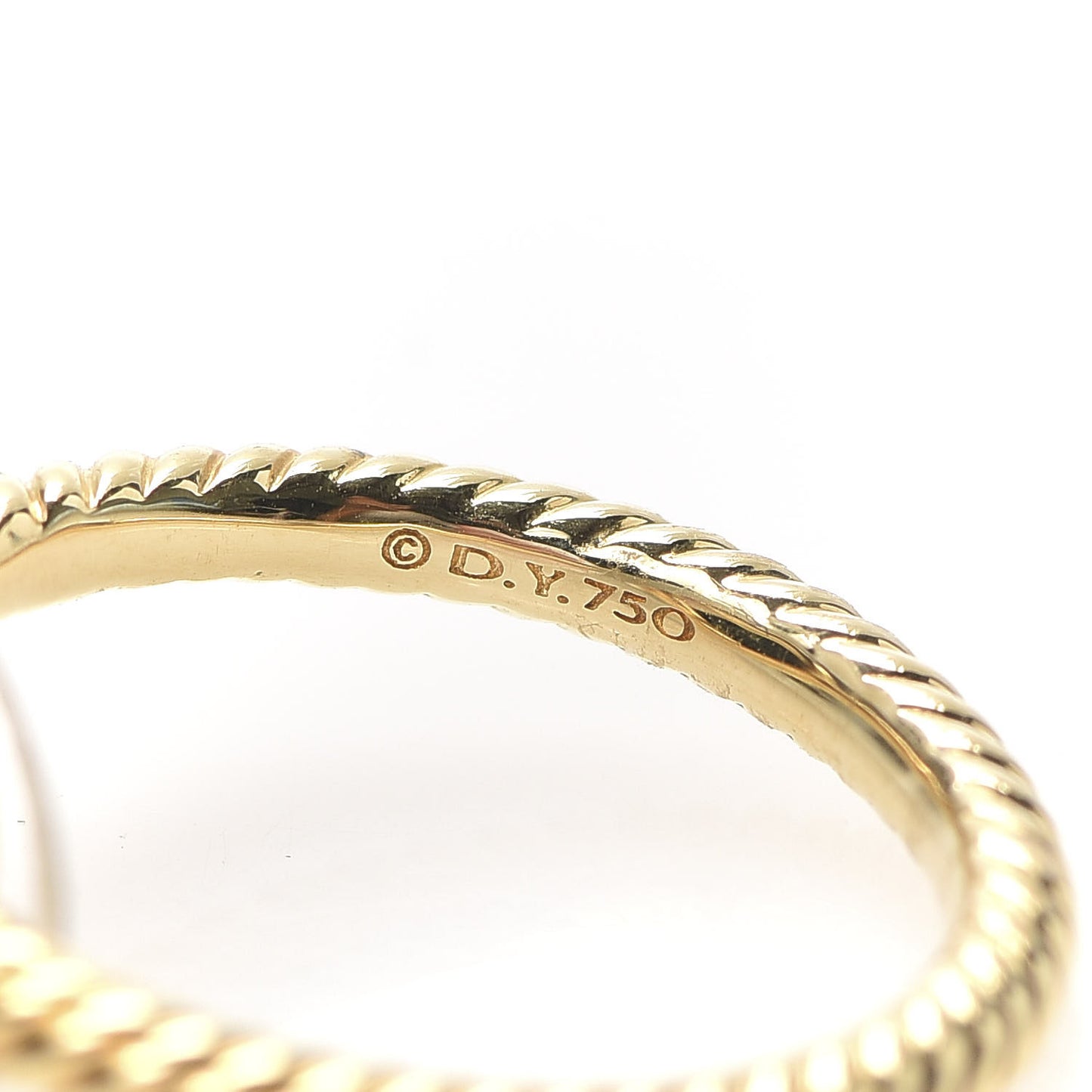 18K Yellow Gold Red Enamel Cable Classics Heart Ring 52 6