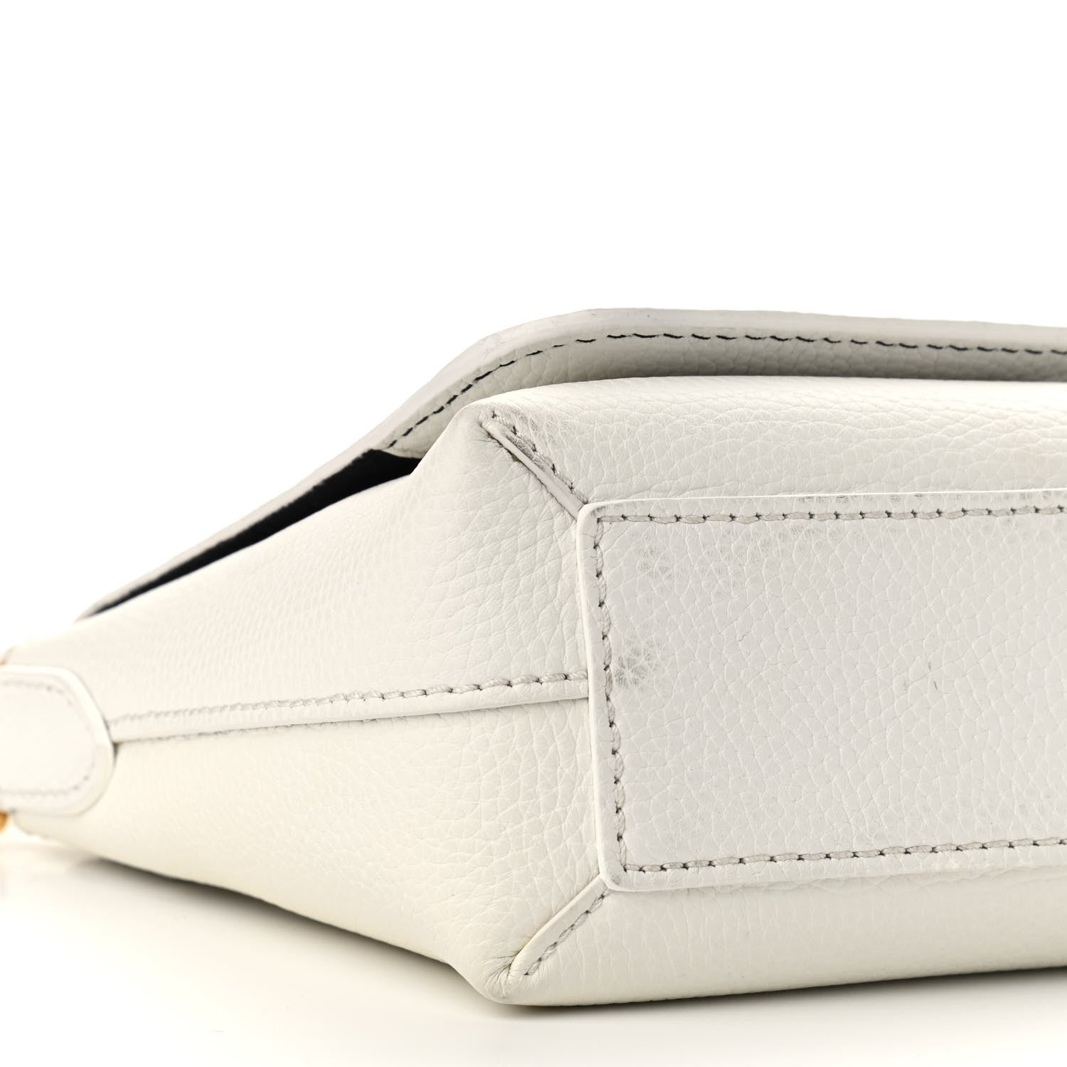 Burberry Grainy Calfskin Embossed Small Messenger White 12 of 13