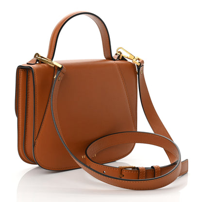 Versace Vitello Barocco Virtus Small Top Handle Shoulder Bag Brown 3 of 9