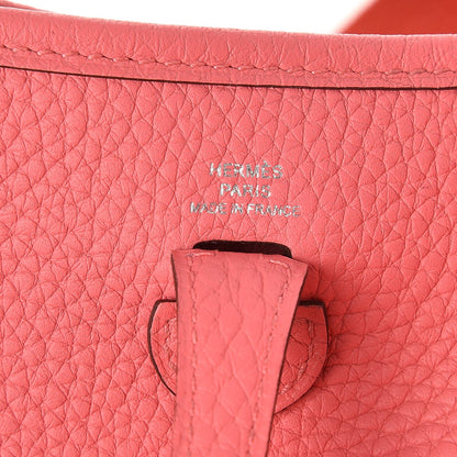 Hermes Taurillon Clemence Amazone Evelyne TPM Rose Azalee Rouge Pivoine 6 of 7