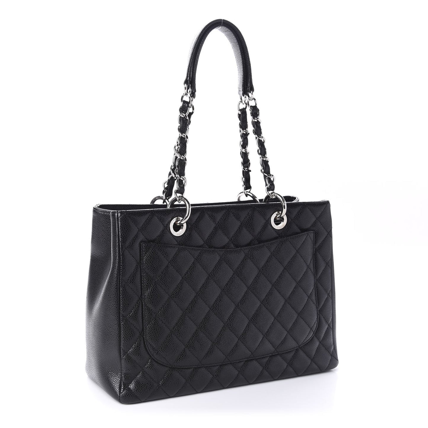 Caviar Quilted Grand Shopping Tote GST Black