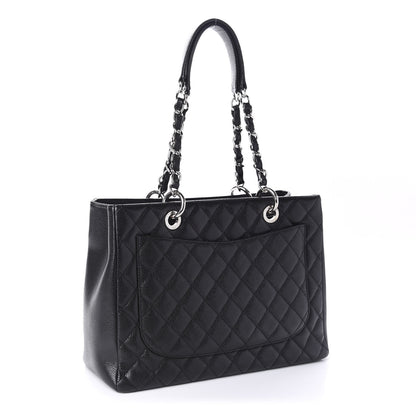 Chanel Caviar Quilted Grand Shopping Tote GST Black 3 of 11