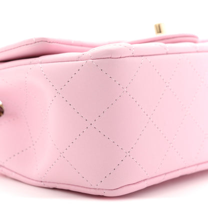 Chanel Lambskin Quilted Mini Rectangular Flap Pink 9 of 11