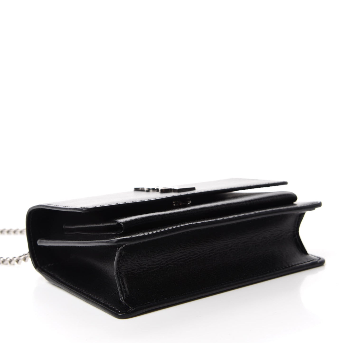Calfskin Monogram Sunset Chain Wallet Black