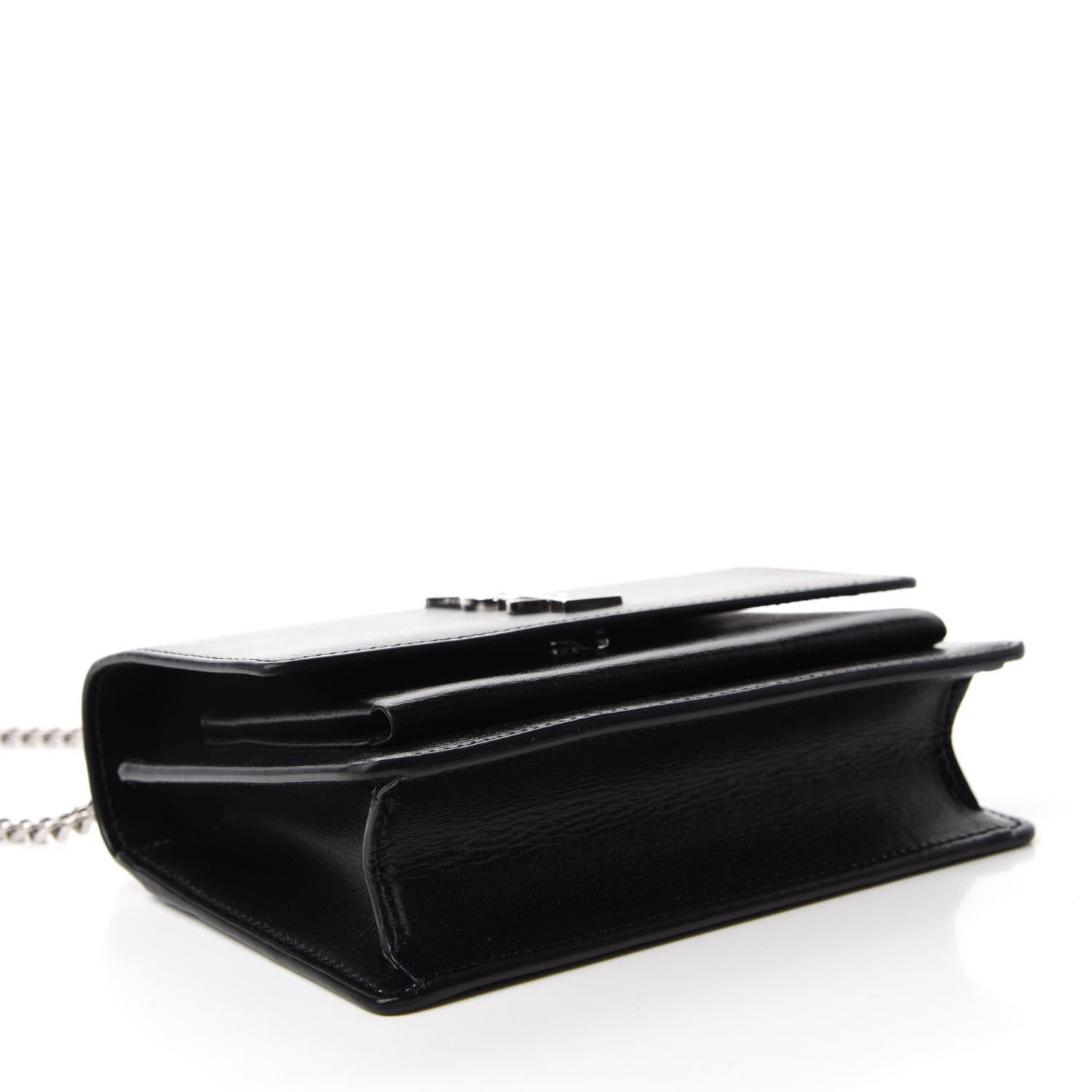 Saint Laurent Calfskin Monogram Sunset Chain Wallet Black 4 of 12