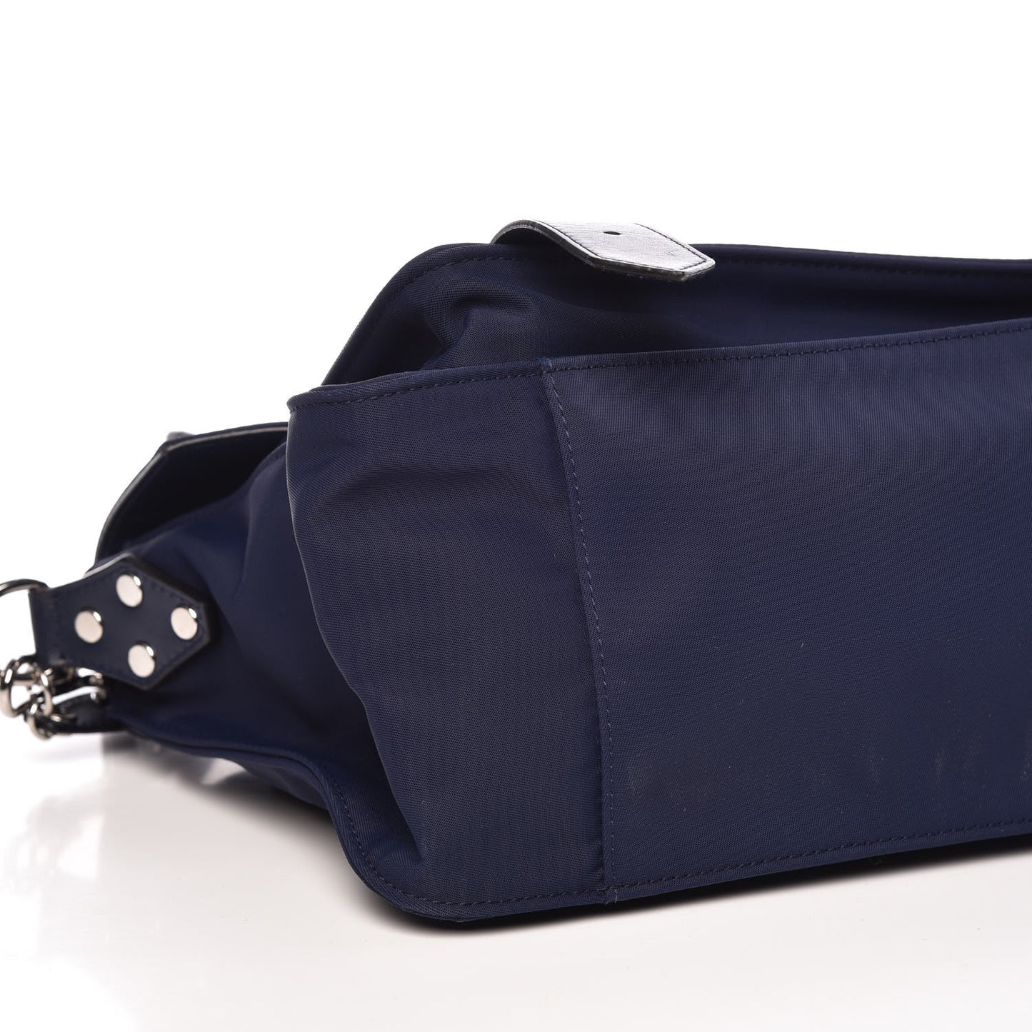 Nylon Calfskin Medium PS1 Satchel Indigo