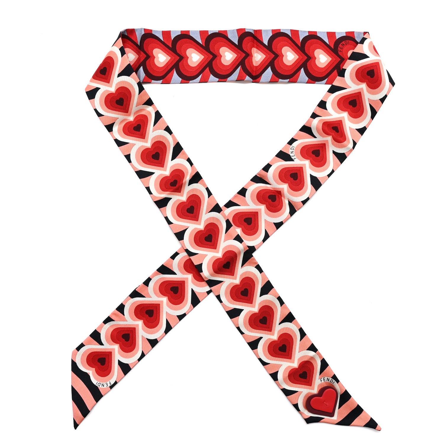 Fendi Silk Heart Girl Wrappy Rosso 1 of 3