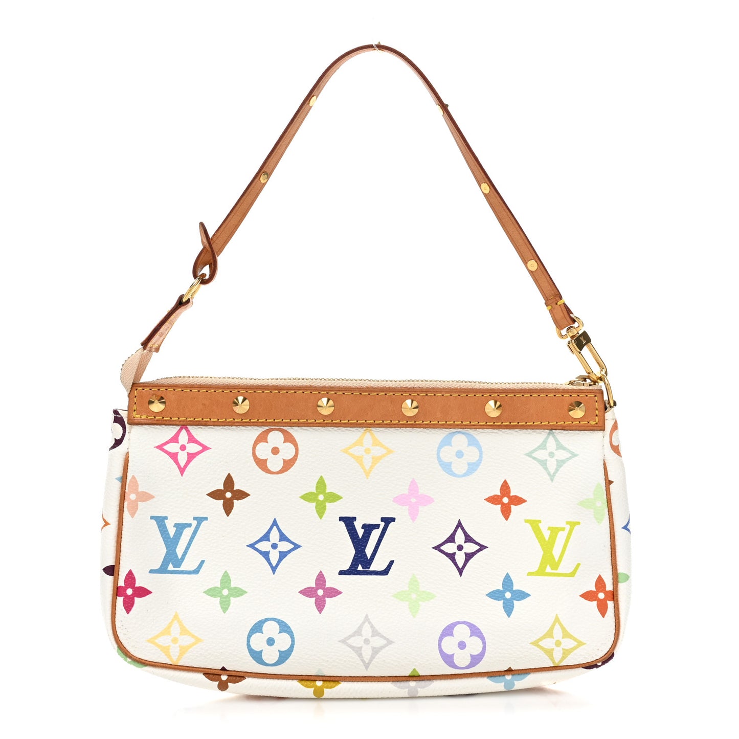 Monogram Multicolor Pochette Accessories White