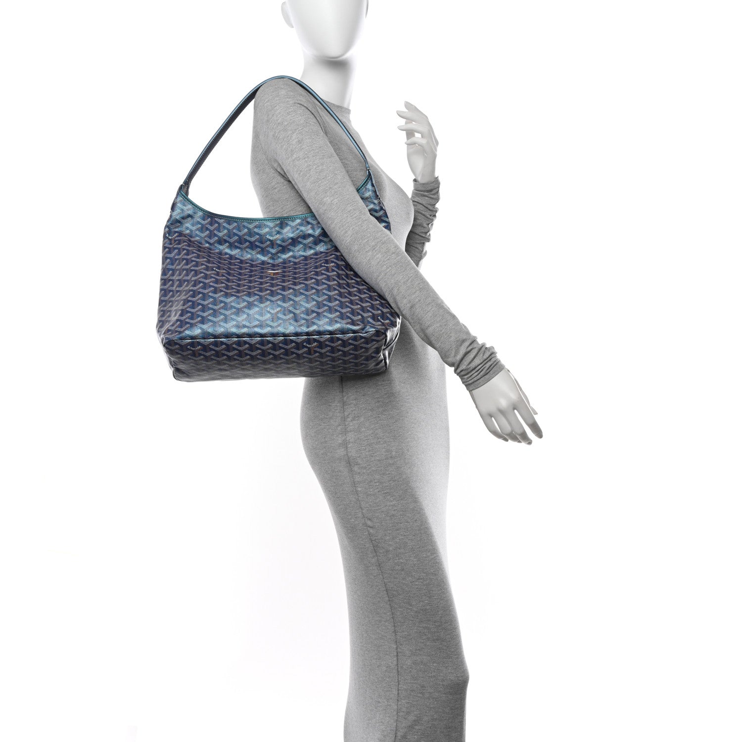 Goyard Iridescent Goyardine Boheme Hobo Pearly Blue 2 of 11