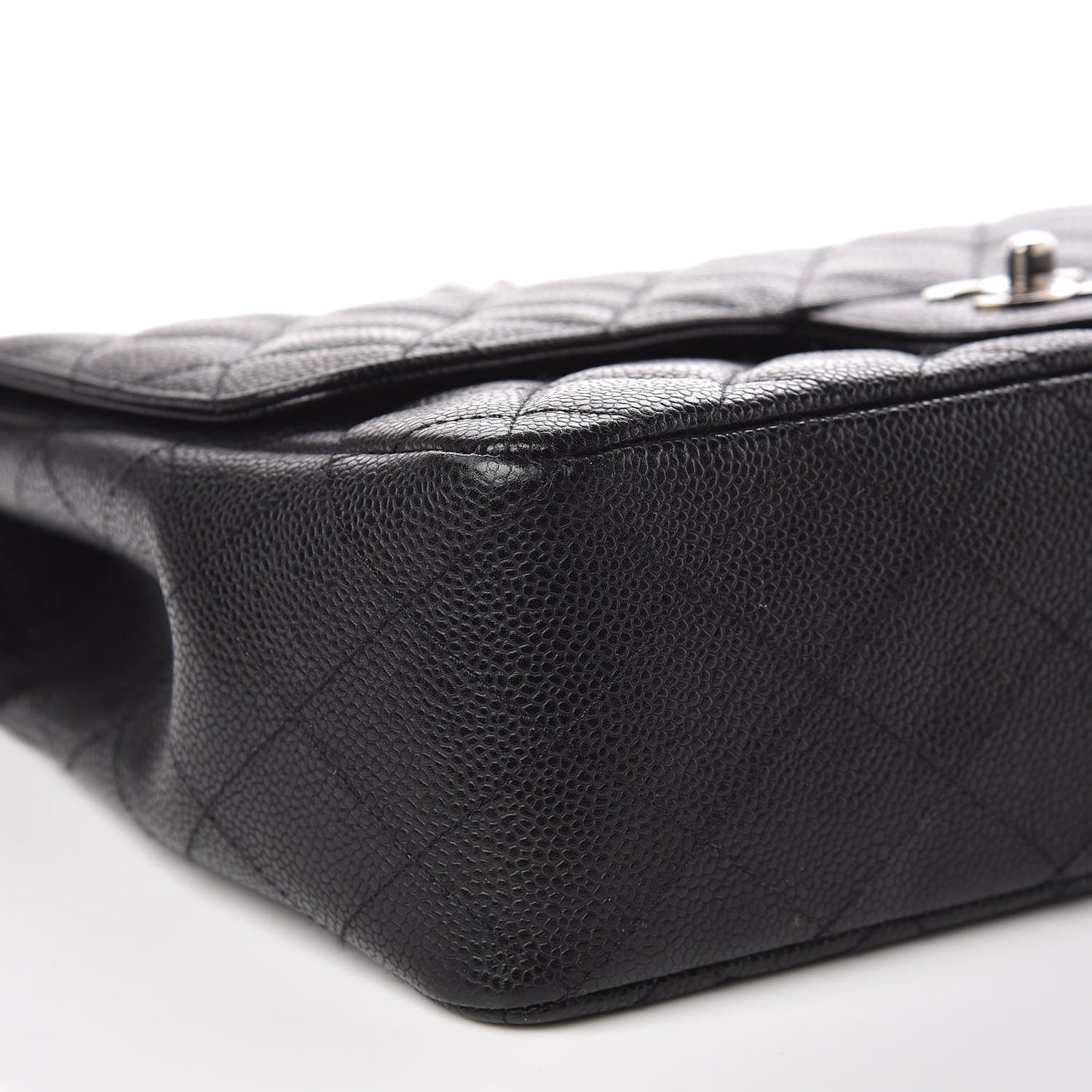 Caviar Quilted Jumbo Single Flap Black