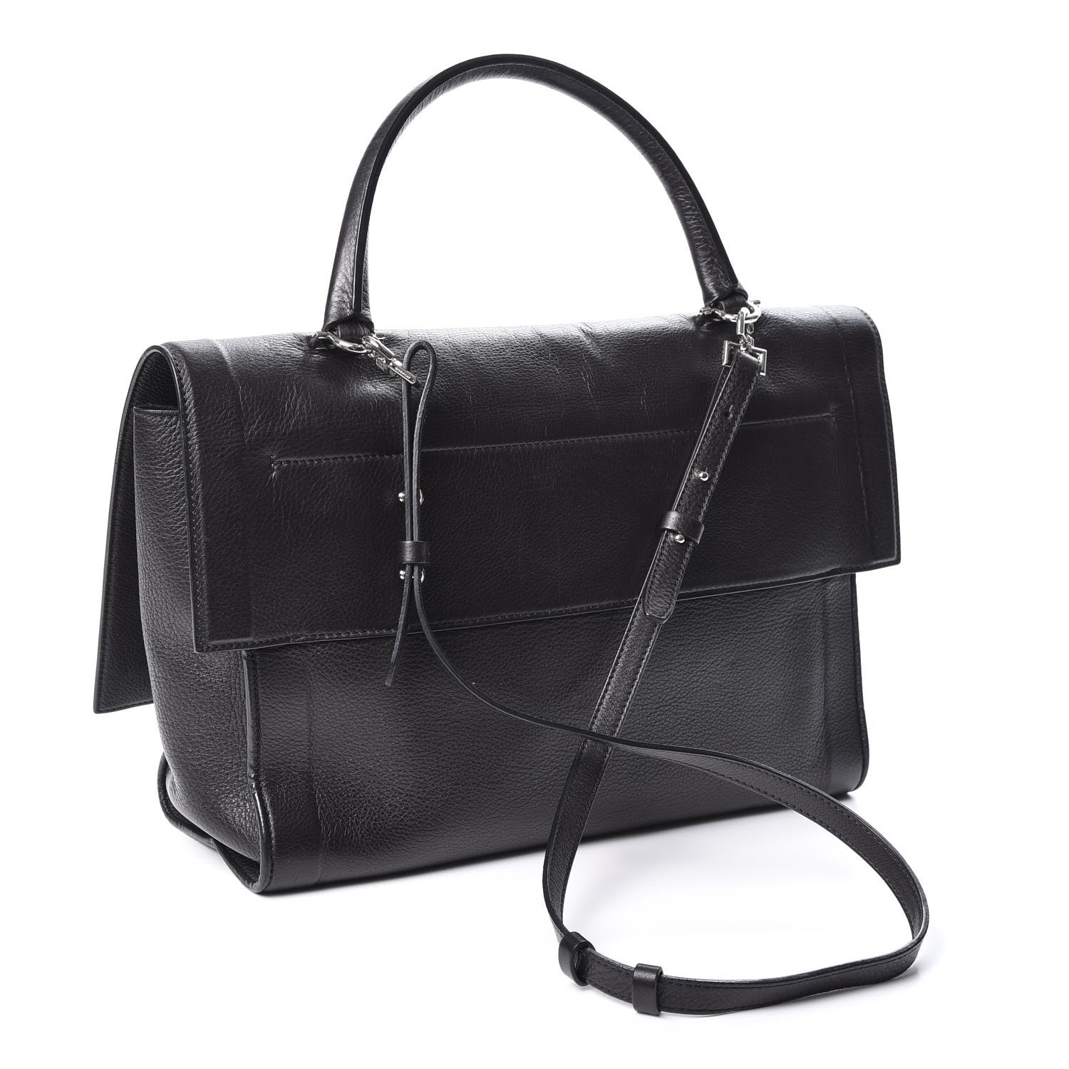 Givenchy Grained Calfskin Medium Shark Lock Satchel Black 2 of 14