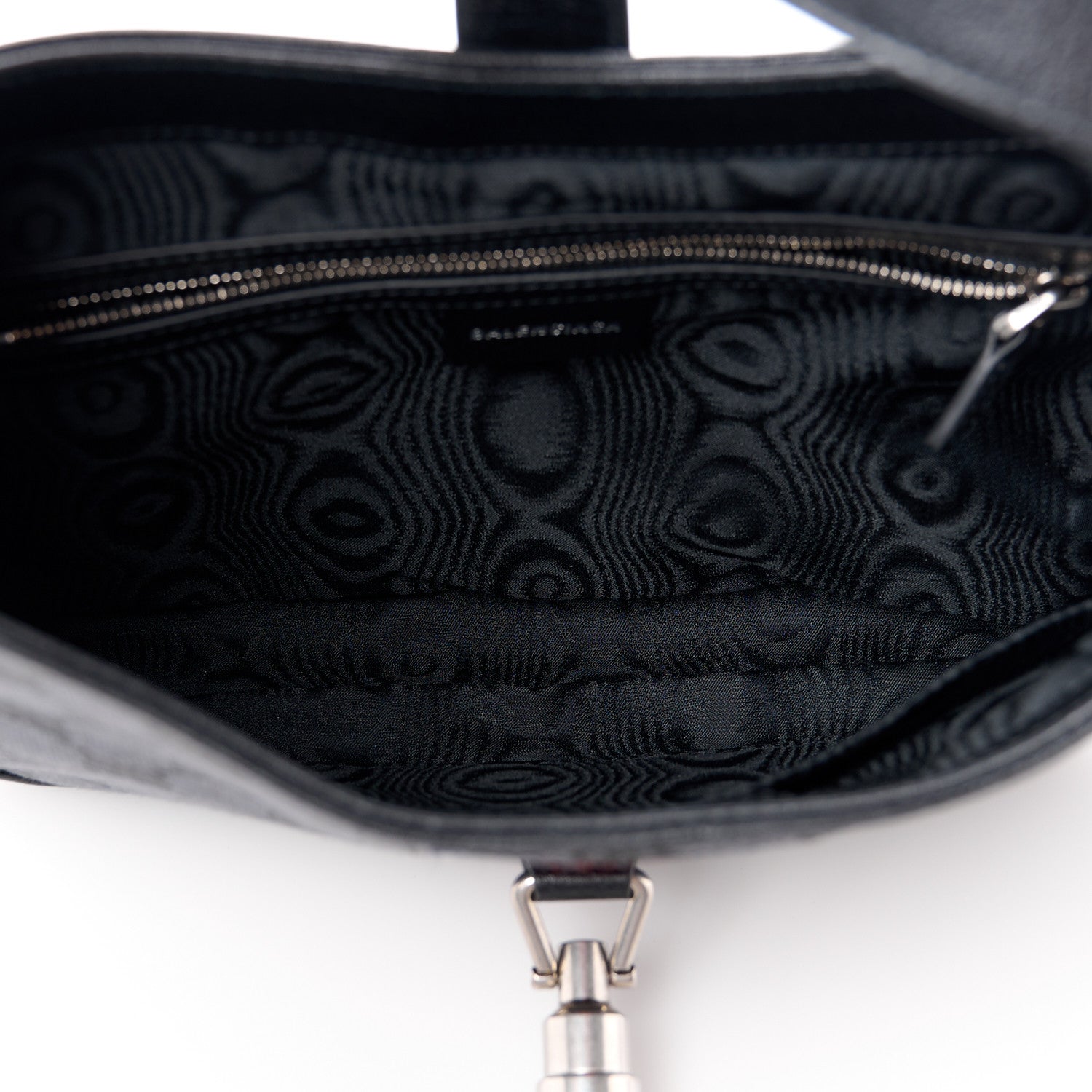 Gucci X BALENCIAGA BB Monogram Calfskin Web Small Jackie 1961 Hobo Black 4 of 12