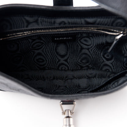Gucci X BALENCIAGA BB Monogram Calfskin Web Small Jackie 1961 Hobo Black 4 of 12