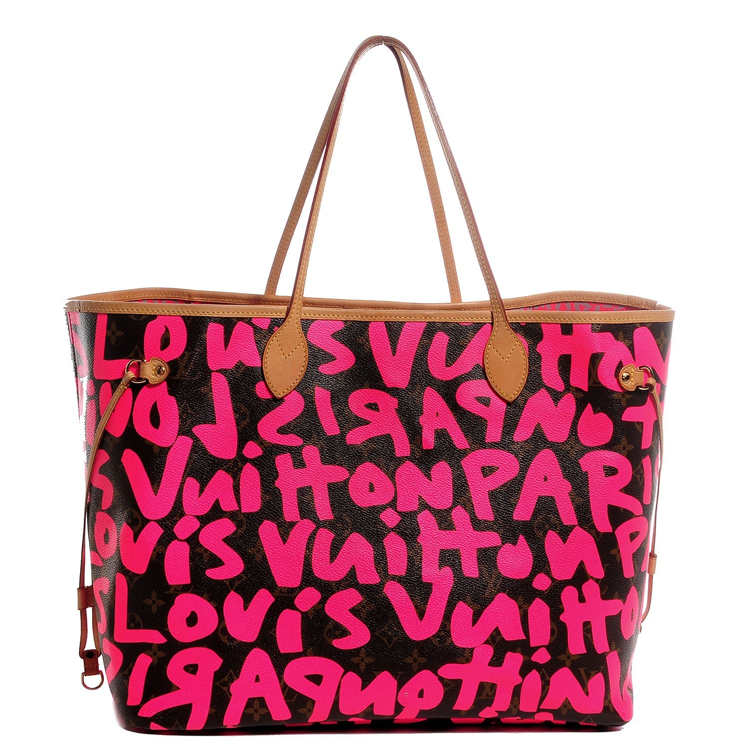 Louis Vuitton Monogram Graffiti Neverfull GM Fuchsia 1 of 7