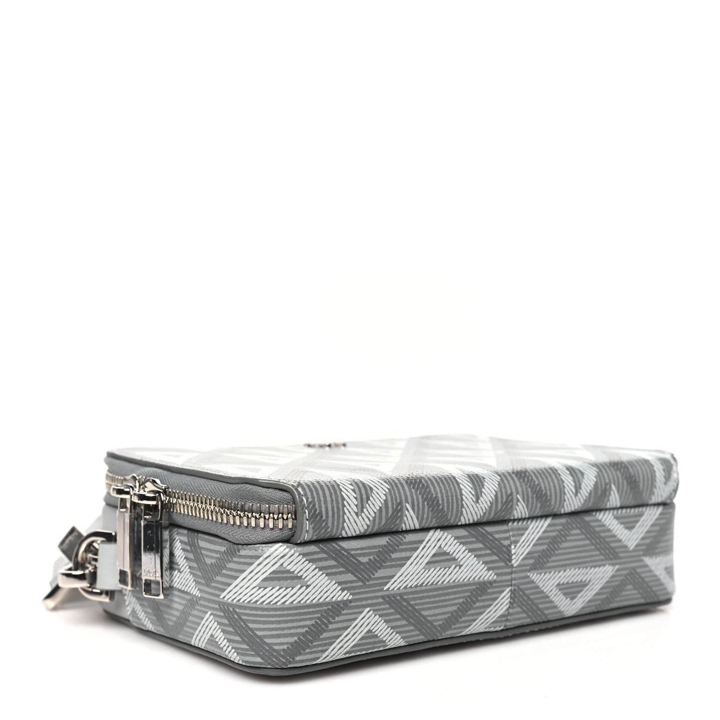 Coated Canvas CD Diamond Messenger Pouch Grey