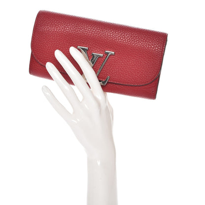 Louis Vuitton Taurillon Vivienne LV Long Wallet Rubis 2 of 7