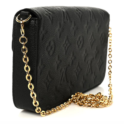 Louis Vuitton Empreinte Pochette Felicie Chain Wallet Black 4 of 15