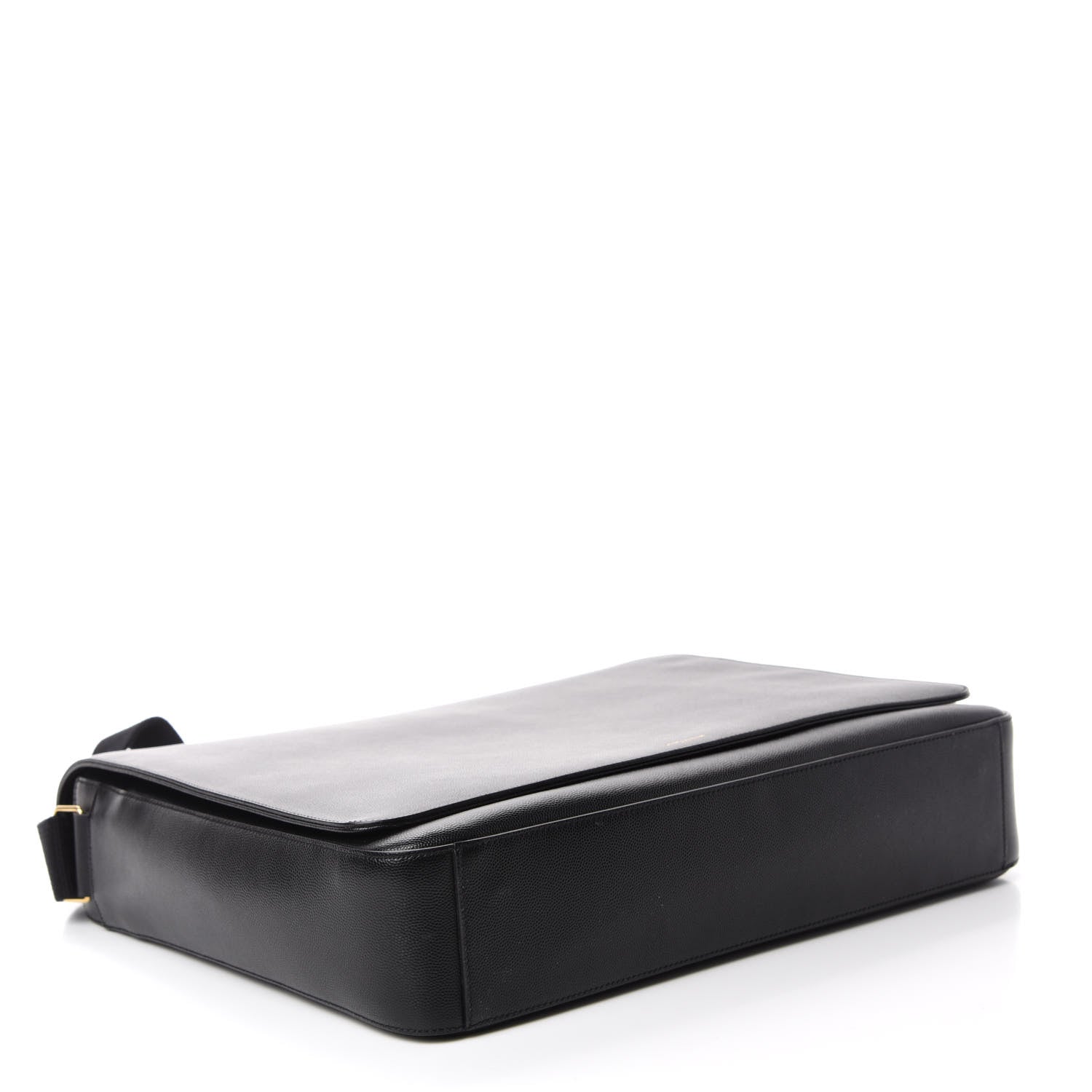 Saint Laurent Grain De Poudre Classic Flap Front Messenger Bag Black 4 of 12