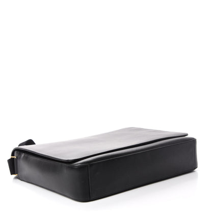 Saint Laurent Grain De Poudre Classic Flap Front Messenger Bag Black 4 of 12
