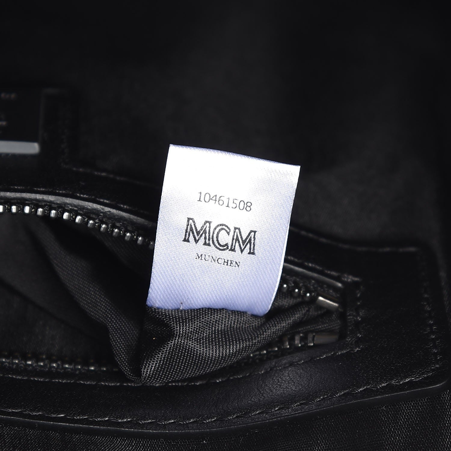 MCM Duke Tantris Embossed Medium Backpack Black 9 of 9
