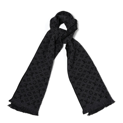 Louis Vuitton Wool Monogram Classic Scarf Charcoal Grey 1 of 4