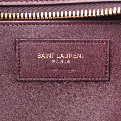 Saint Laurent Smooth Calfskin Small Monogram Cabas Rouge Legion 6 of 12