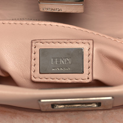 Fendi Shearling Shiny Nappa Mini Peekaboo Iconic Satchel Light Rose 6 of 8