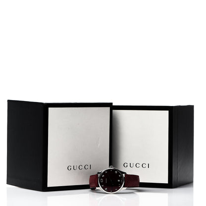 Gucci Stainless Steel Lizard Red Mother of Pearl 36mm G-Timeless Charm Quartz Watch 6 of 6