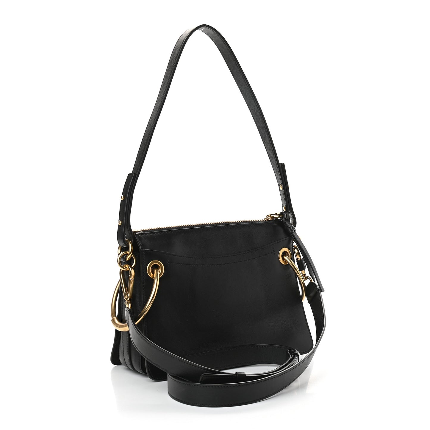 Calfskin Suede Small Roy Bag Black