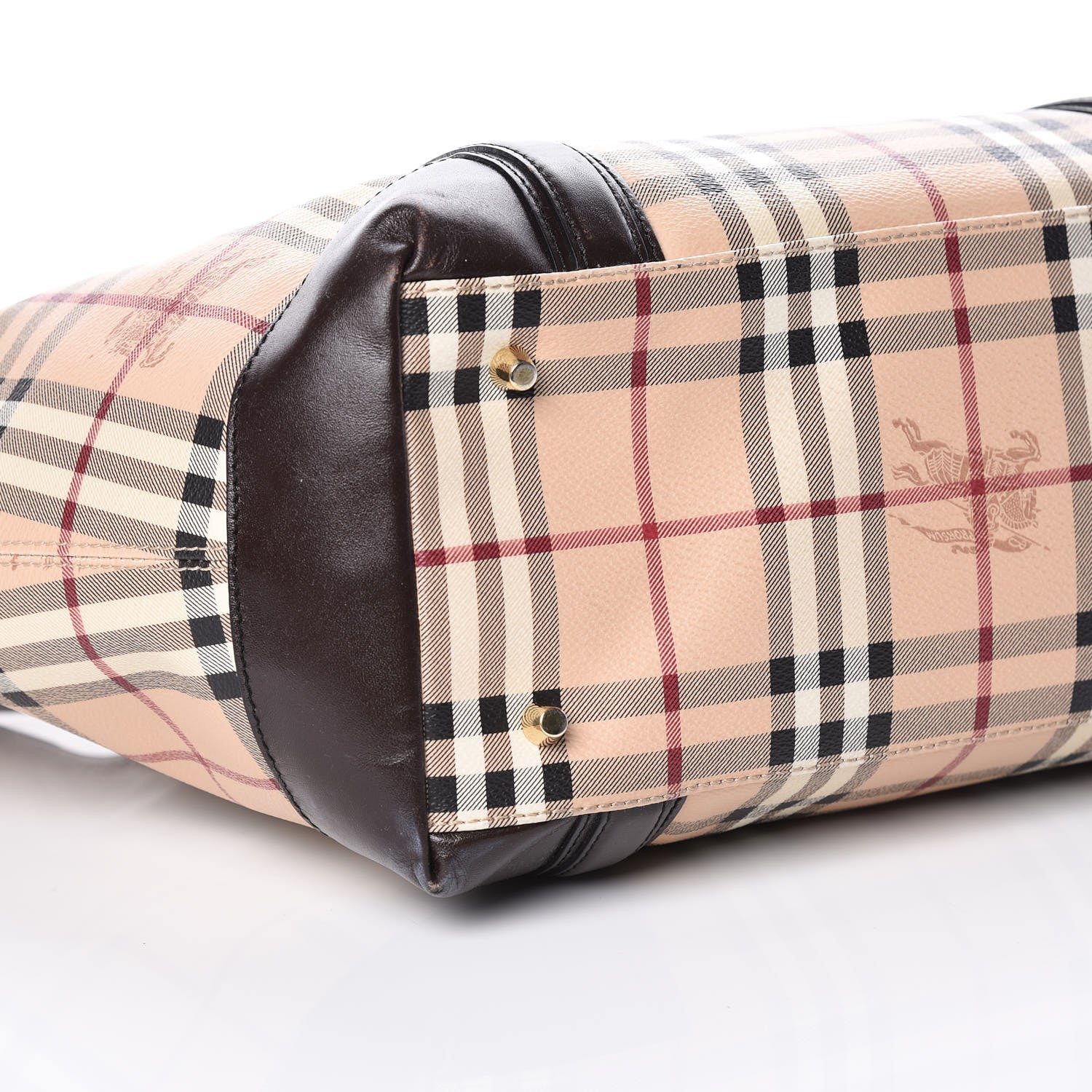 Burberry Haymarket Check Jameson Tote Chocolate 9 of 11