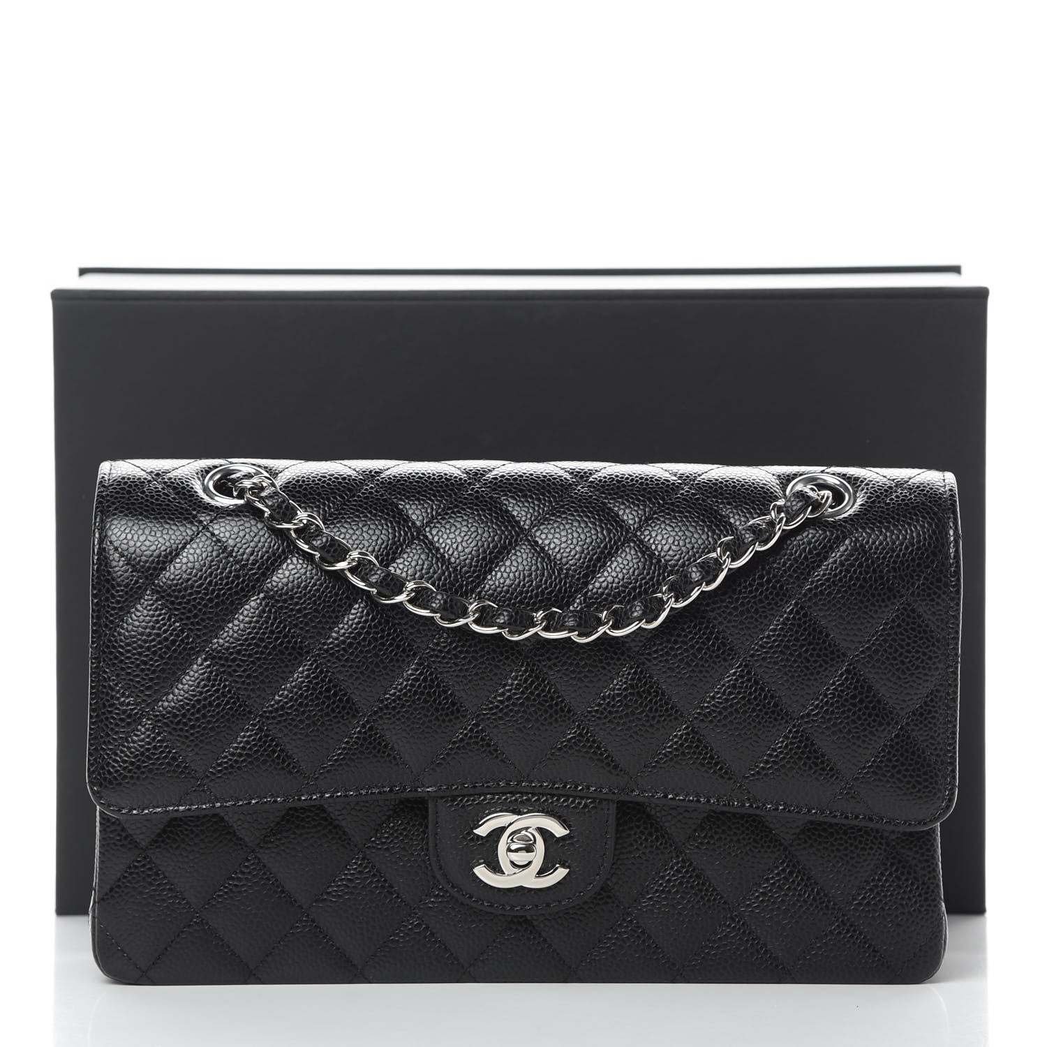 Chanel Caviar Quilted Medium Double Flap Black 11 of 11