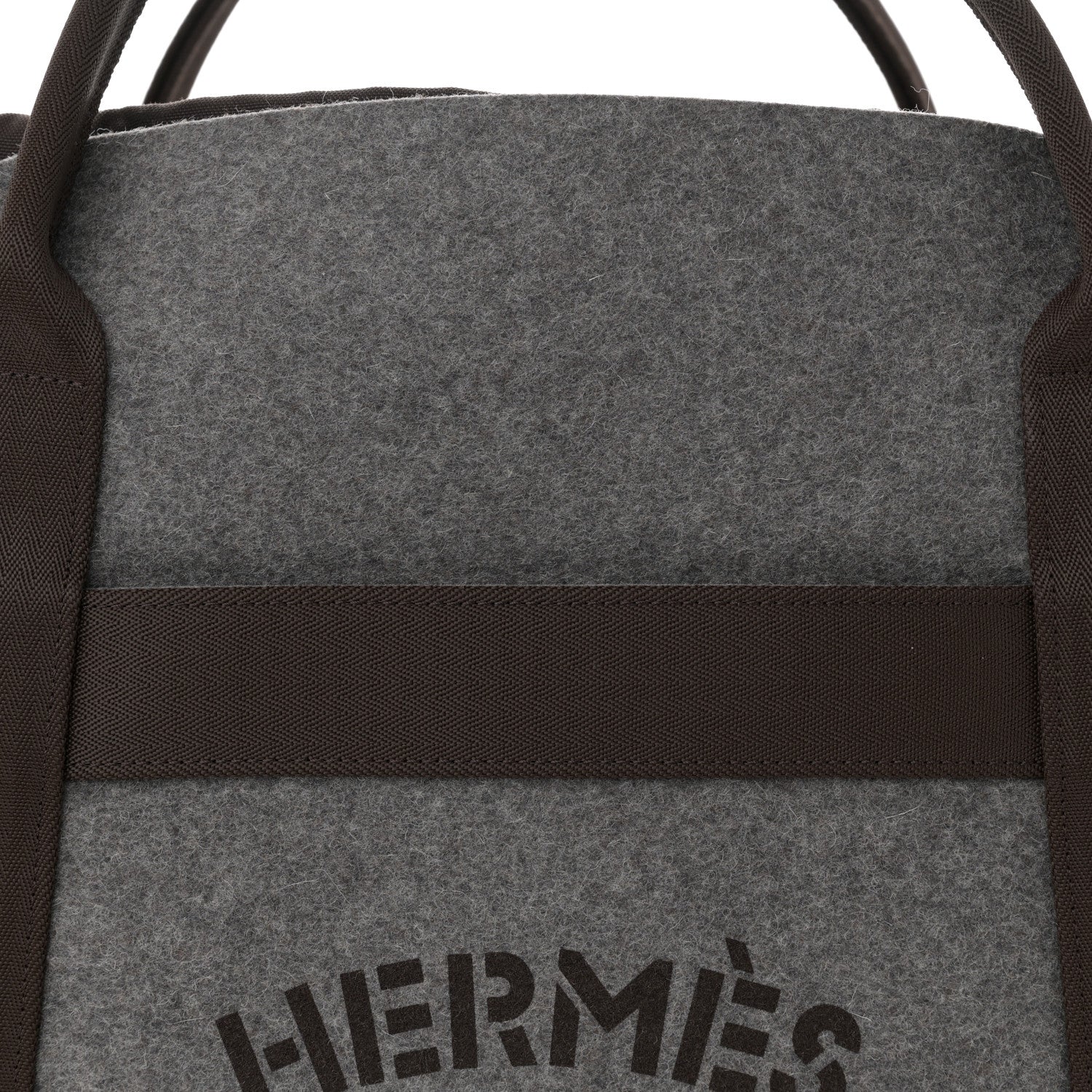 Hermes Felt Sac De Pansage Groom Bag Acier 10 of 12