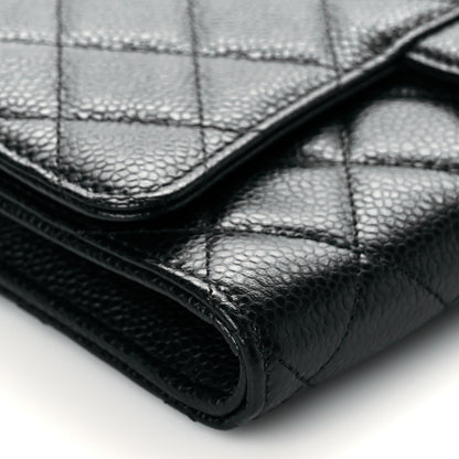 Chanel Caviar Quilted Wallet on Removable Chain Black 9 of 10
