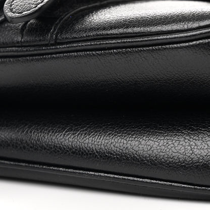 Christian Dior Shiny Goatskin Saddle Bag Black 10 of 12