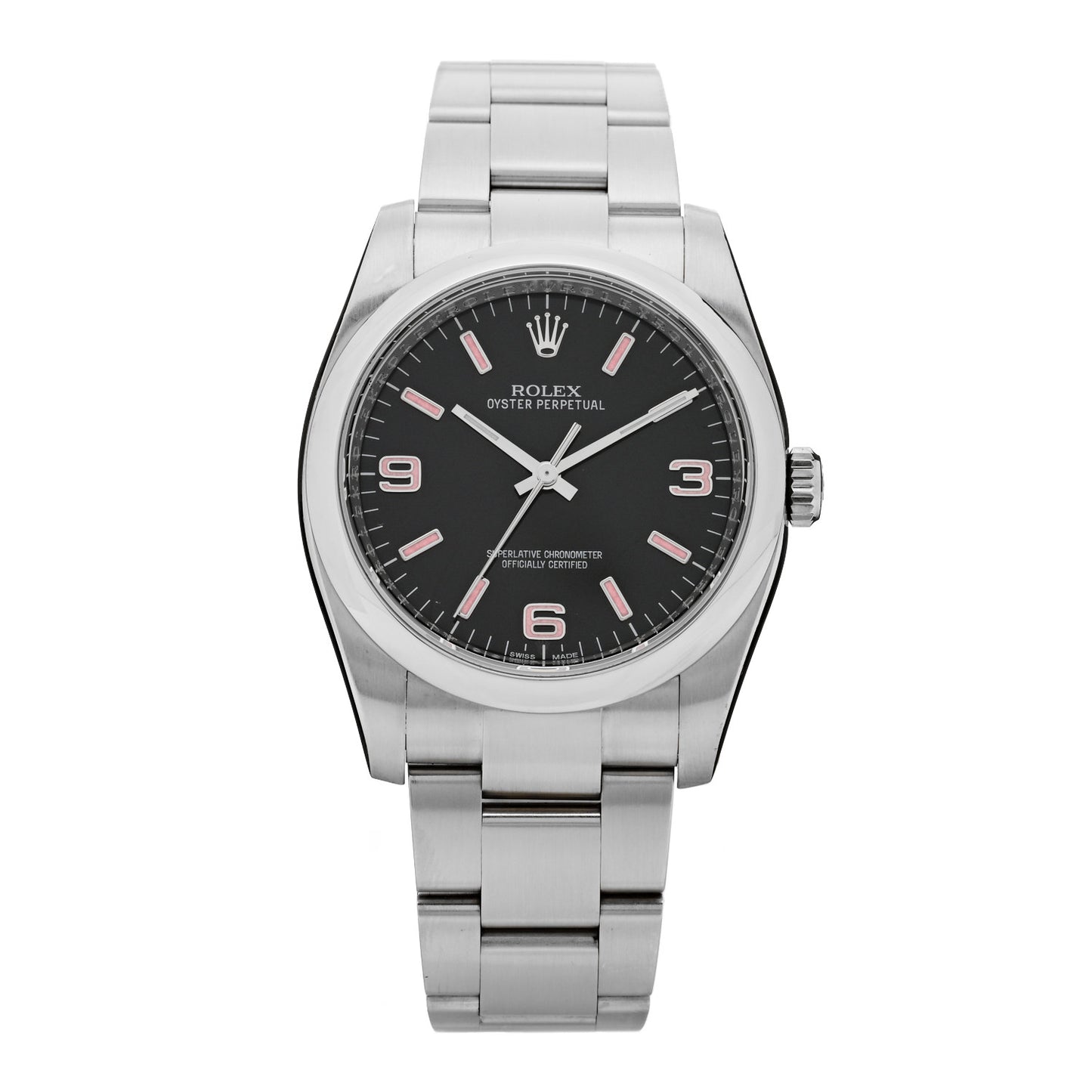 Stainless Steel 36mm Oyster Perpetual Watch Black 116000