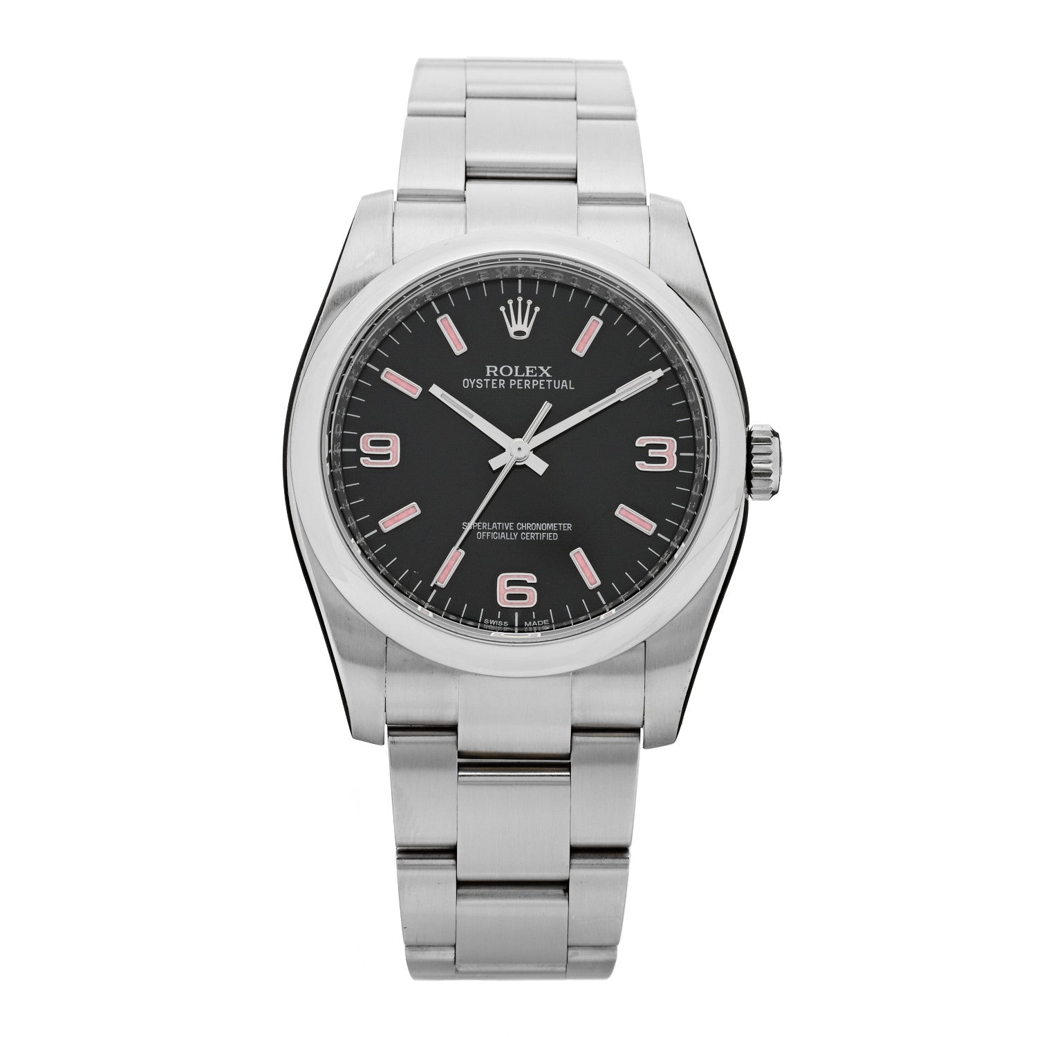 Rolex Stainless Steel 36mm Oyster Perpetual Watch Black 116000 1 of 4