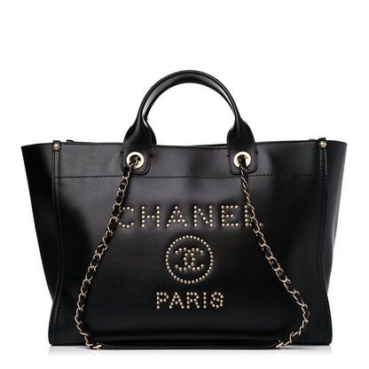 Chanel Caviar Medium Studded Deauville Tote Black 1 of 15