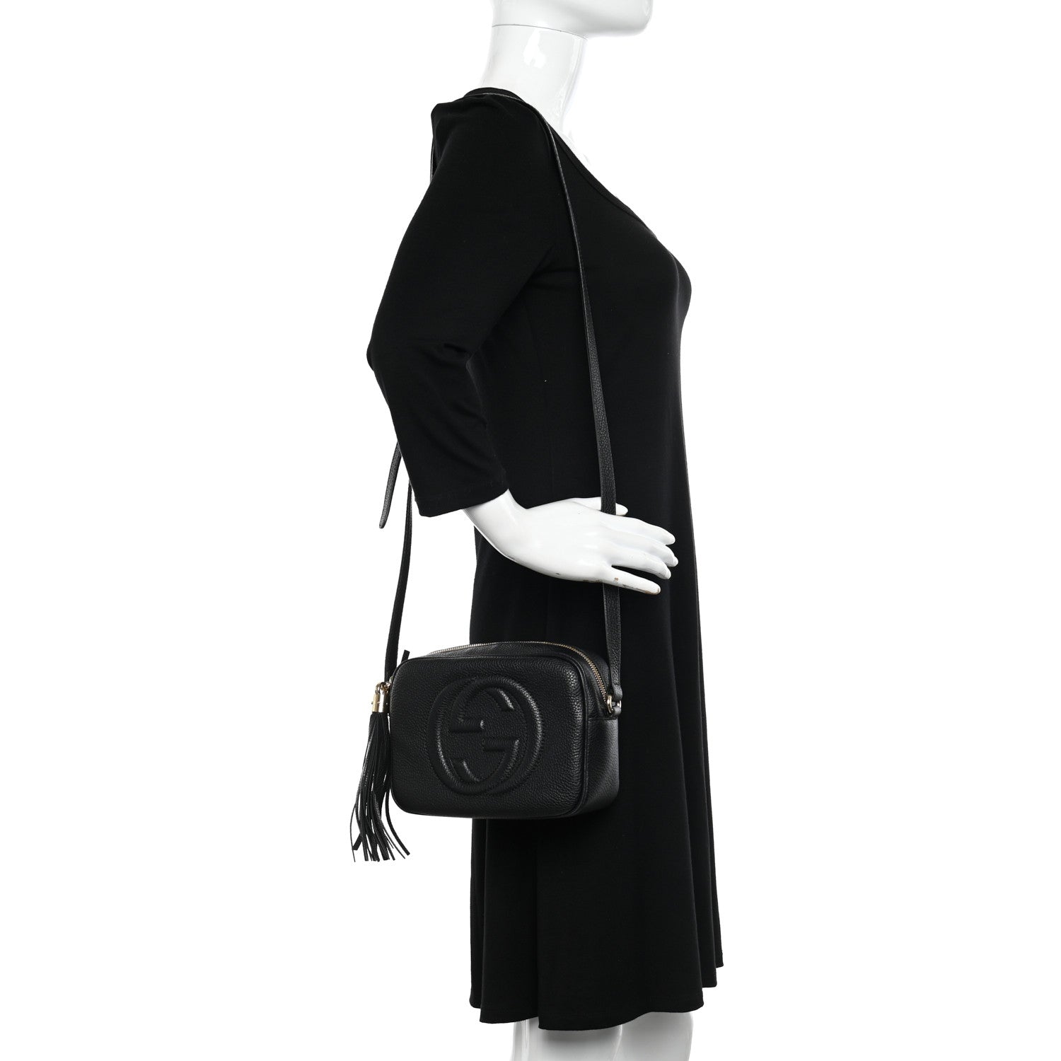 Gucci Pebbled Calfskin Small Soho Disco Bag Black 2 of 12